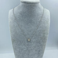 9mm Titanium Steel Four-Leaf Flower Single Necklace