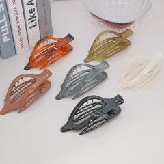 Leaf Oval Hairpin Fashion Simple Back of Head Hairpin Duckbill Clip