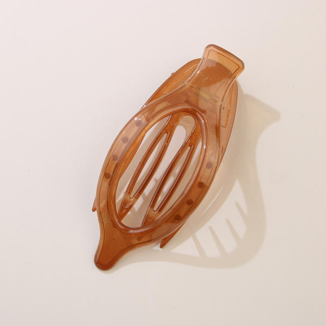 Leaf Oval Hairpin Fashion Simple Back of Head Hairpin Duckbill Clip