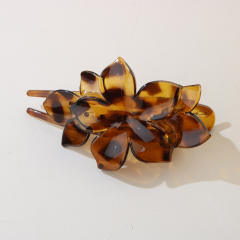 Hot sale plain color flower pattern duckbill hair clips