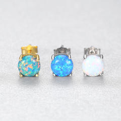 S925 Silver Earrings for Women Opal stone Silver Earrings