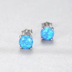 S925 Silver Earrings for Women Opal stone Silver Earrings