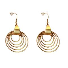 French trend geometric tassel leaf design stainless steel dangle earrings