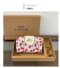 Classic color pattern hot sale wallet set with keychain