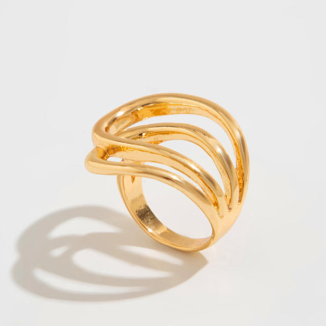 Chunky stacked wearing wind hug water drop smooth bracelet ins winding alloy Bracelet suit