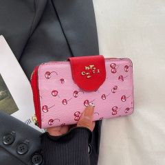 Classic color pattern hot sale wallet set with keychain