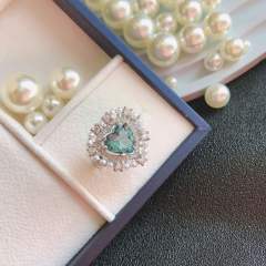 Light Blue Love Bead Set Plated 18K classic heart necklace suit