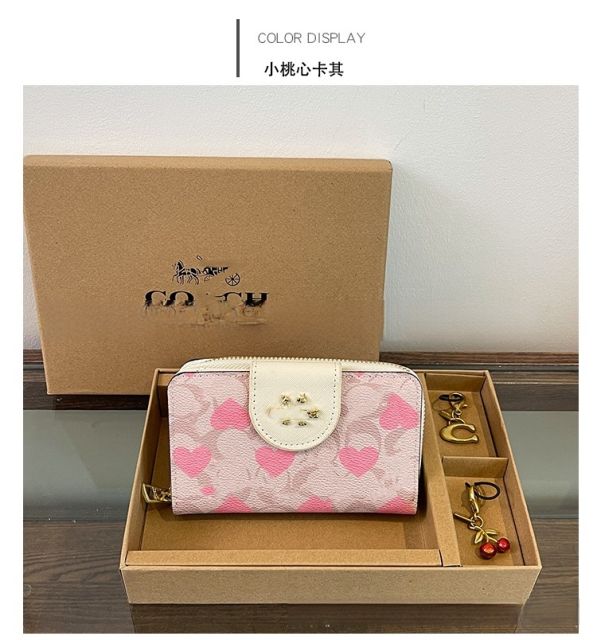 Classic color pattern hot sale wallet set with keychain