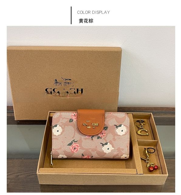 Classic color pattern hot sale wallet set with keychain