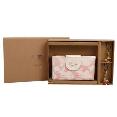Classic color pattern hot sale wallet set with keychain