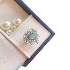 Light Blue Love Bead Set Plated 18K classic heart necklace suit