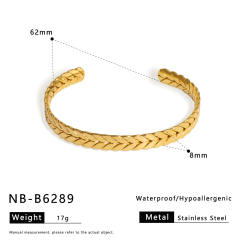 Personalized Braided Diamond Flower Wavy Line Ball Pendant Stainless Steel bangle bracelet