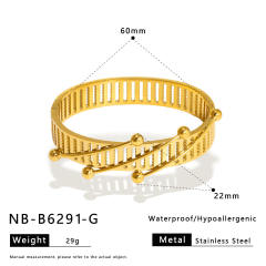 Personalized Braided Diamond Flower Wavy Line Ball Pendant Stainless Steel bangle bracelet