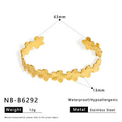 Personalized Braided Diamond Flower Wavy Line Ball Pendant Stainless Steel bangle bracelet