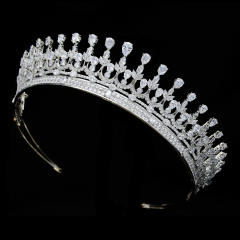 Korean-Style Bridal Hair Accessories Princess Crown Wedding Headwear Zircon Crown
