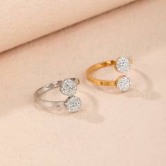 New Style Personalized Simple Elegant Leaf Ring stainless steel rings