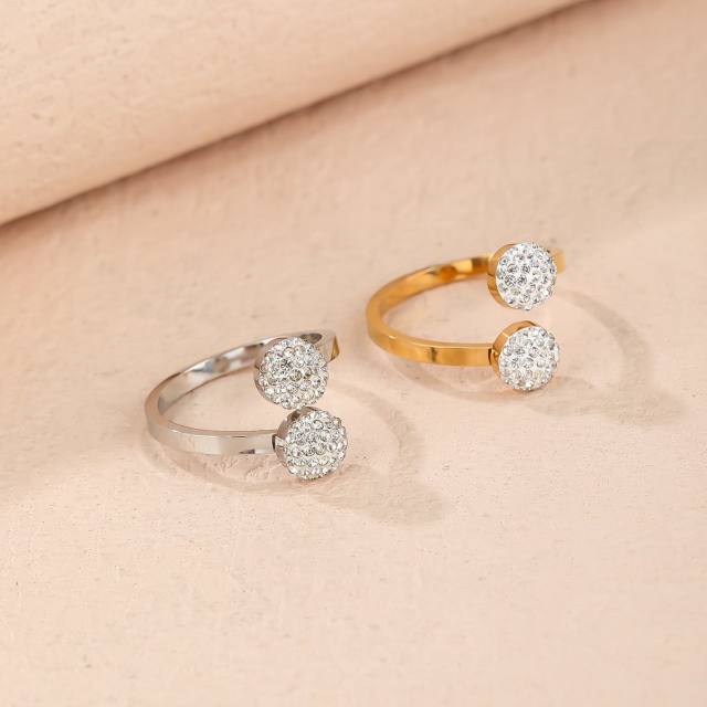 New Style Personalized Simple Elegant Leaf Ring stainless steel rings