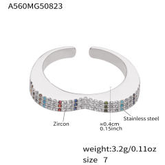 Real gold plated diamond stainless steel rings