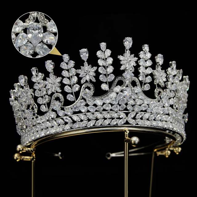 Korean bridal hair accessories Princess Crown wedding headdress zircon crown