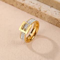 Decorative Belt Ring Light Luxury stainless steel rings
