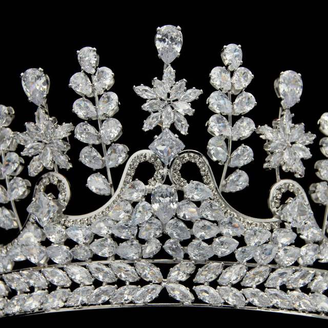 Korean bridal hair accessories Princess Crown wedding headdress zircon crown