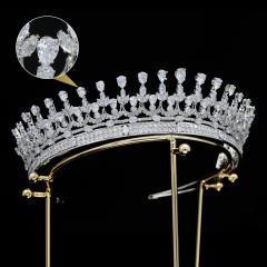 Korean-Style Bridal Hair Accessories Princess Crown Wedding Headwear Zircon Crown