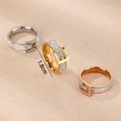 Decorative Belt Ring Light Luxury stainless steel rings