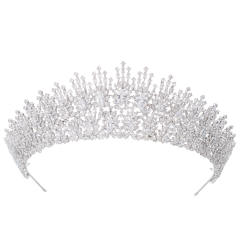 Popular Korean Style Diamond Bridal Crown Zircon Crown Crown Tiara Wedding Headband