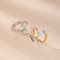 New Style Personalized Simple Elegant Leaf Ring stainless steel rings
