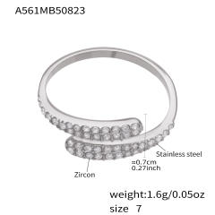 Real gold plated diamond stainless steel rings