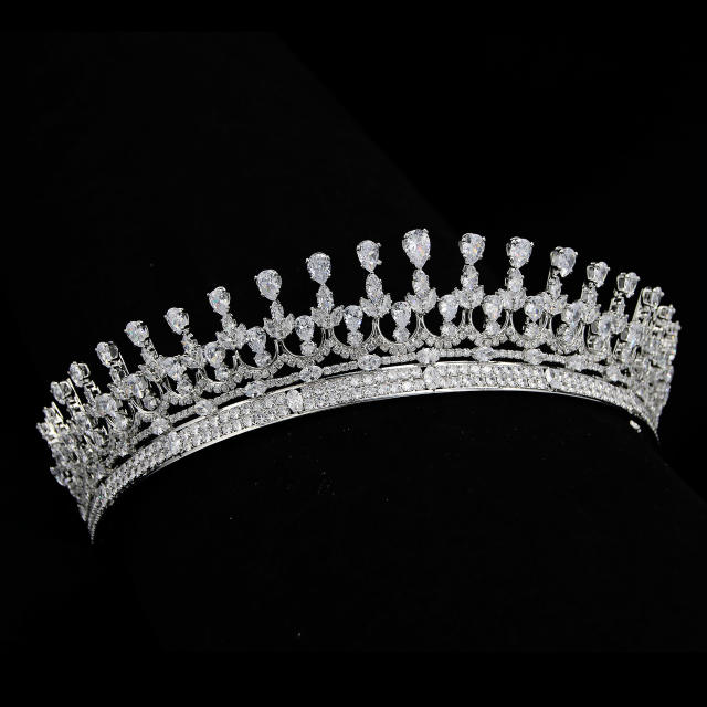Korean-Style Bridal Hair Accessories Princess Crown Wedding Headwear Zircon Crown