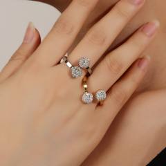 New Style Personalized Simple Elegant Leaf Ring stainless steel rings