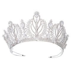 Popular Korean Style Diamond Bridal Crown Zircon Crown Tiara Wedding Headband