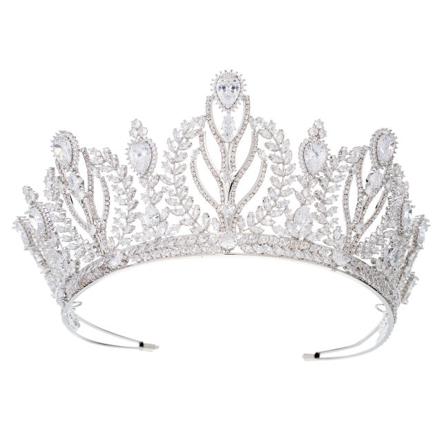 Popular Korean Style Diamond Bridal Crown Zircon Crown Tiara Wedding Headband