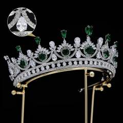 Delicate zircon bride crown headdress metal plating Korean-style diamond crown wedding