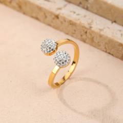 New Style Personalized Simple Elegant Leaf Ring stainless steel rings