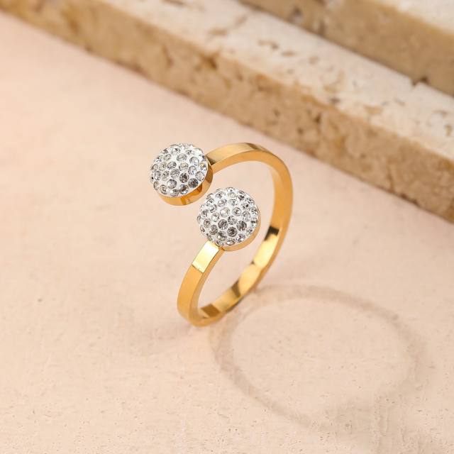 New Style Personalized Simple Elegant Leaf Ring stainless steel rings