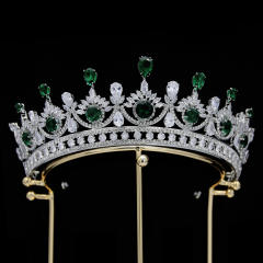 Delicate zircon bride crown headdress metal plating Korean-style diamond crown wedding