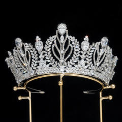 Popular Korean Style Diamond Bridal Crown Zircon Crown Tiara Wedding Headband