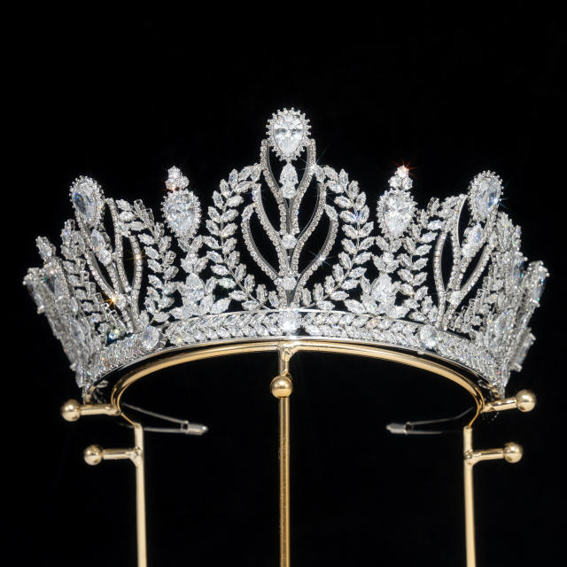 Popular Korean Style Diamond Bridal Crown Zircon Crown Tiara Wedding Headband