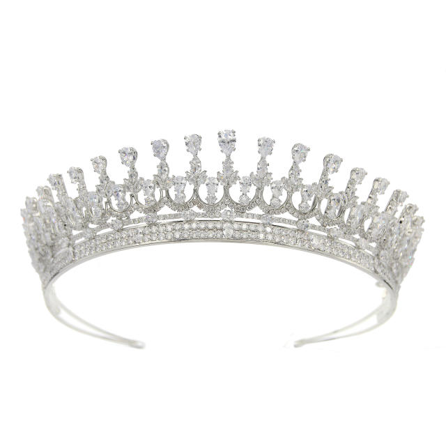 Korean-Style Bridal Hair Accessories Princess Crown Wedding Headwear Zircon Crown