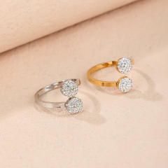 New Style Personalized Simple Elegant Leaf Ring stainless steel rings