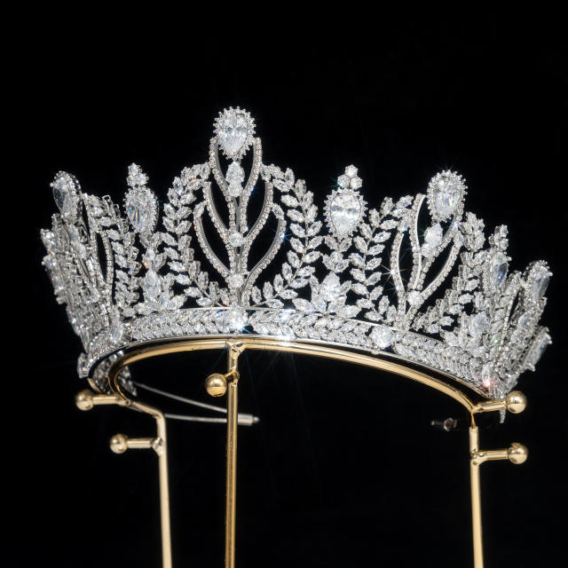 Popular Korean Style Diamond Bridal Crown Zircon Crown Tiara Wedding Headband