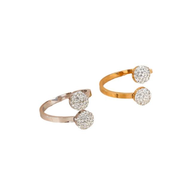 New Style Personalized Simple Elegant Leaf Ring stainless steel rings