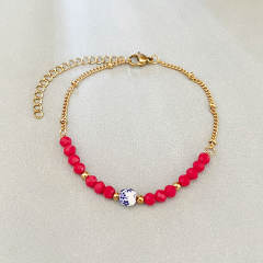 Hot sale boho colorful bead Ceramic beads bracelet for women