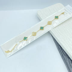 13MM four-leaf clover bracelet stainless steel bracelet for women