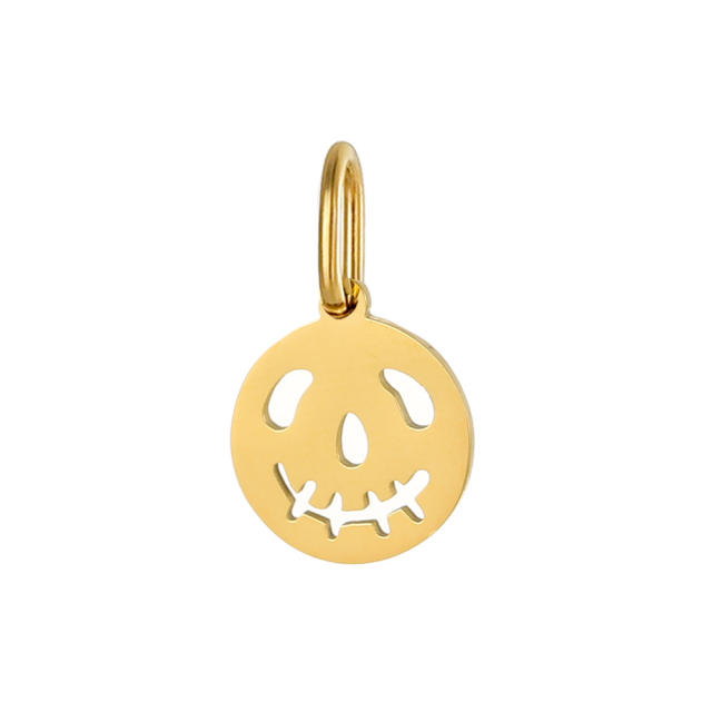 Halloween Jewelry New Stainless Steel Skull Pendant Earrings Necklace Pendant Accessories Wholesale