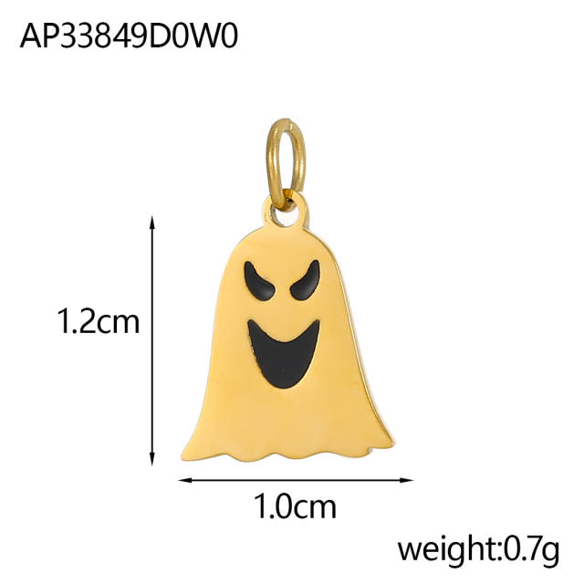 Halloween Jewelry New Stainless Steel Skull Pendant Earrings Necklace Pendant Accessories Wholesale