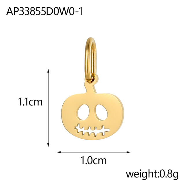 Halloween Jewelry New Stainless Steel Skull Pendant Earrings Necklace Pendant Accessories Wholesale