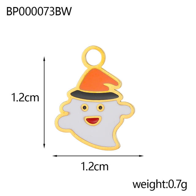 Halloween accessory Bracelet Necklace Earrings Stainless Steel enamel diy charm pendant